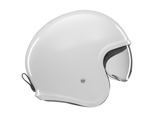 Nox premium open face helmet jet next суцільний колір білий глянець розмір m (темний козирок)