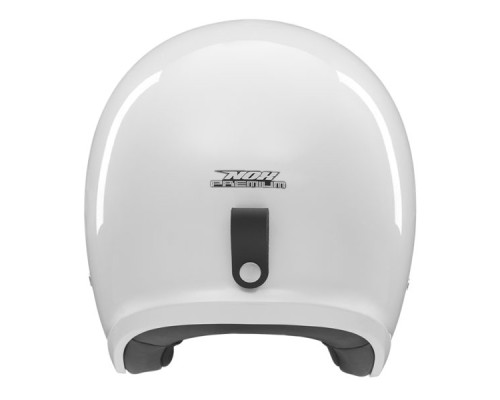 Nox premium open face helmet jet next суцільний колір білий глянець розмір m (темний козирок)