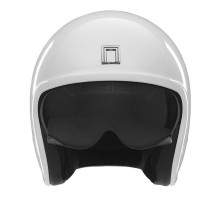 Nox premium open face helmet jet next суцільний колір білий глянець розмір m (темний козирок)
