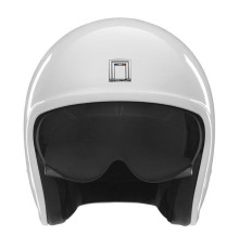 Nox premium open face helmet jet next суцільний колір білий глянець розмір m (темний козирок)