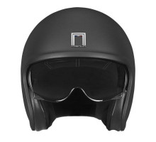 Nox premium шолом з відкритим обличчям jet next суцільний матовий чорний розмір m (темний козирок)