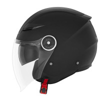 Відкритий реактивний шолом nox promotion з забралом n181 однотонний матовий чорний розмір xs