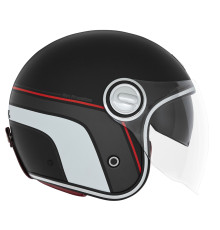 Nox promotion premium open helmet jet heritage line колір матовий чорний/червоний/білий розмір l