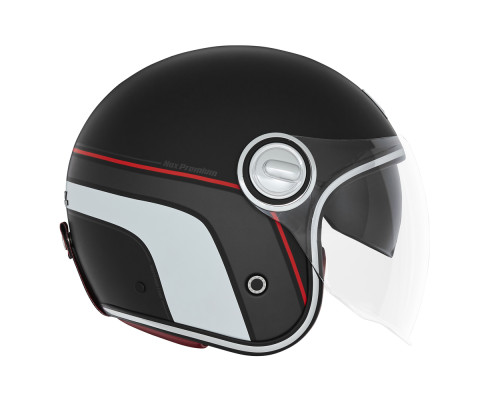 Nox promotion premium open helmet jet heritage line колір матовий чорний/червоний/білий розмір s