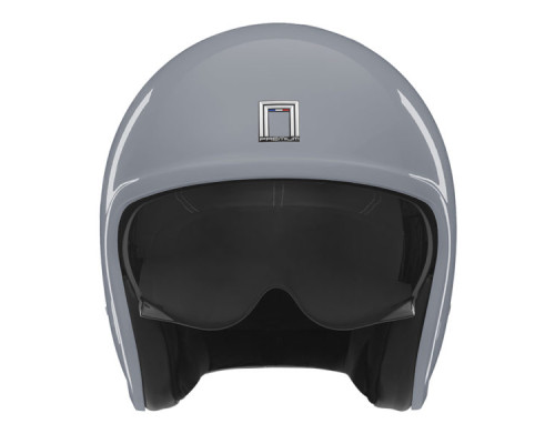 Nox promotion premium open face helmet jet next суцільний колір сірий глянець розмір m (темний козирок)