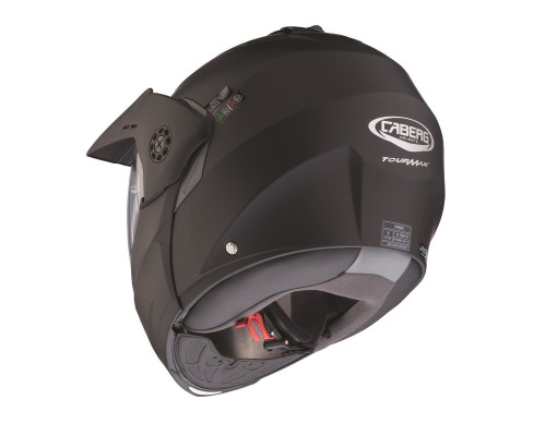 Щелепний шолом caberg enduro модель tourmax (pinlock) колір чорний матовий розмір l (5/5 зірок в різких тестах) p