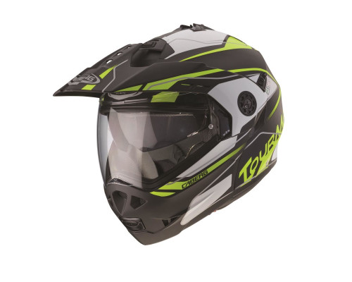Щелепний шолом caberg enduro модель tourmax (pinlock) колір сірий матовий розмір m (5/5 зірок в різких тестах)