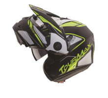Щелепний шолом caberg enduro модель tourmax (pinlock) колір сірий матовий розмір m (5/5 зірок в різких тестах)