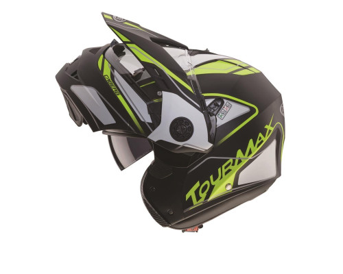 Щелепний шолом caberg enduro модель tourmax (pinlock) колір сірий матовий розмір m (5/5 зірок в різких тестах)