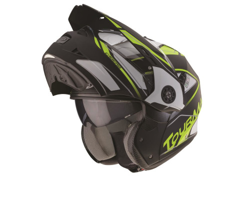 Щелепний шолом caberg enduro модель tourmax (pinlock) колір сірий матовий розмір xl (5/5 зірок в різких тестах)