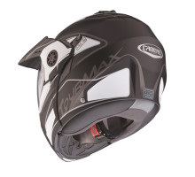 Щелепний шолом caberg enduro модель tourmax (pinlock) marathon колір матовий чорний/білий/сірий розмір xl