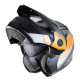 Щелепний шолом caberg enduro модель tourmax titan gun метал/помаранчевий/білий колір білий/помаранчевий/сірий матовий розмір m