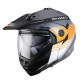 Щелепний шолом caberg enduro модель tourmax titan gun метал/помаранчевий/білий колір білий/помаранчевий/сірий матовий розмір m