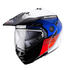 Щелепний шолом caberg enduro модель tourmax titan білий/синій/червоний колір білий/синій/червоний розмір m