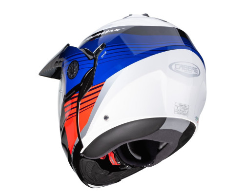 Щелепний шолом caberg enduro модель tourmax titan білий/синій/червоний колір білий/синій/червоний розмір m