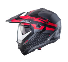 Щелепний шолом caberg enduro модель tourmax x sarabe колір матовий сірий/чорний/червоний розмір l (пі UFOк в комплекті)