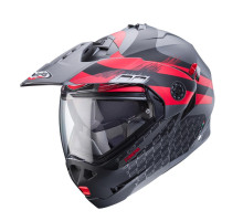 Щелепний шолом caberg enduro модель tourmax x sarabe колір матовий сірий/чорний/червоний розмір m (пі UFOк в комплекті)