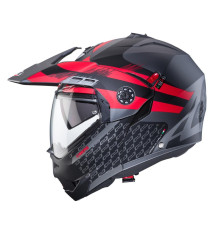 Щелепний шолом caberg enduro модель tourmax x sarabe колір матовий сірий/чорний/червоний розмір s (пі UFOк в комплекті)