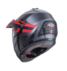 Щелепний шолом caberg enduro модель tourmax x sarabe колір матовий сірий/чорний/червоний розмір xl (пі UFOк в комплекті)