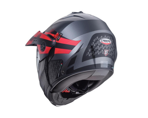 Щелепний шолом caberg enduro модель tourmax x sarabe колір матовий сірий/чорний/червоний розмір xl (пі UFOк в комплекті)