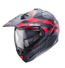 Щелепний шолом caberg enduro модель tourmax x sarabe колір матовий сірий/чорний/червоний розмір xs (пі UFOк в комплекті)