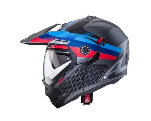 Щелепний шолом caberg enduro модель tourmax x sarabe колір матовий сірий/чорний/кольори bmw розмір m (пі UFOк в комплекті)