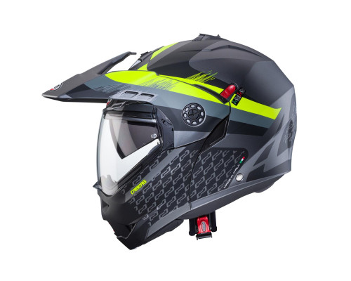 Щелепний шолом caberg enduro модель tourmax x sarabe колір матовий сірий/чорний/fluo жовтий розмір m (пі UFOк в комплекті)