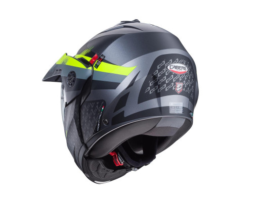 Щелепний шолом caberg enduro модель tourmax x sarabe колір матовий сірий/чорний/fluo жовтий розмір xs (пі UFOк в комплекті)