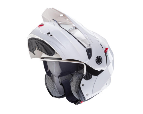 Щелепний шолом caberg enduro модель tourmax x суцільний колір білий глянець розмір xs (пі UFOк в комплекті)