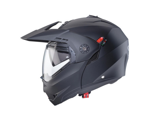 Відкидний щелепний шолом caberg enduro модель tourmax x суцільний колір матовий чорний розмір xl (пі UFOк в комплекті)