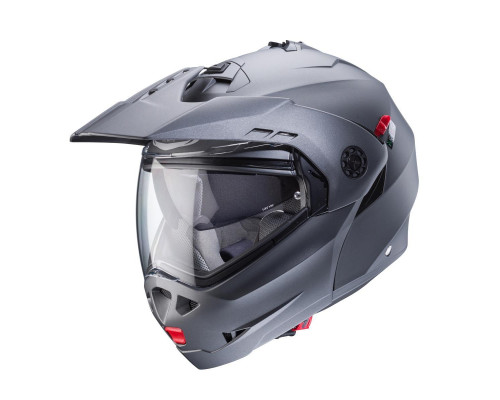 Відкидний щелепний шолом caberg enduro модель tourmax x суцільний колір матовий сірий - гарматний метал розмір s (пі UFOк в комплекті)