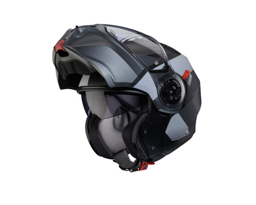 Щелепний шолом caberg модель duke evo indy колір сірий/чорний матовий розмір m (пі UFOк в комплекті)