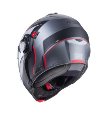 Щелепний шолом caberg модель duke evo move матовий сірий/чорний/червоний розмір l (замок в комплекті)