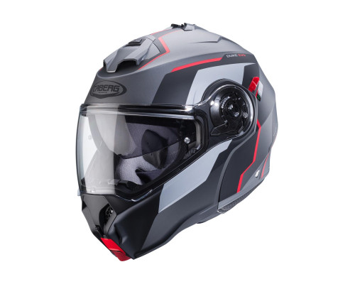Щелепний шолом caberg модель duke evo move матовий сірий/чорний/червоний розмір l (замок в комплекті)