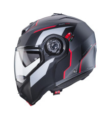 Щелепний шолом caberg модель duke evo move колір матовий сірий/чорний/червоний розмір xs (пін-лок в комплекті)