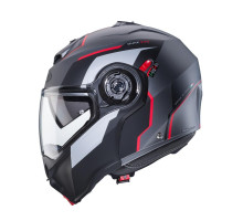 Щелепний шолом caberg модель duke evo move колір матовий сірий/чорний/червоний розмір xs (пін-лок в комплекті)
