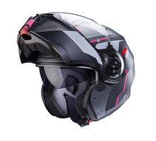 Щелепний шолом caberg модель duke evo move колір матовий сірий/чорний/фуксія (інтенсивний рожевий відтінок) розмір xs (пі UFOк в комплекті)