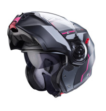 Щелепний шолом caberg модель duke evo move колір матовий сірий/чорний/фуксія (інтенсивний рожевий відтінок) розмір xs (пі UFOк в комплекті)