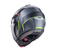 Щелепний шолом caberg модель duke evo move колір матовий сірий/чорний/fluo жовтий розмір l (пін-лок в комплекті)