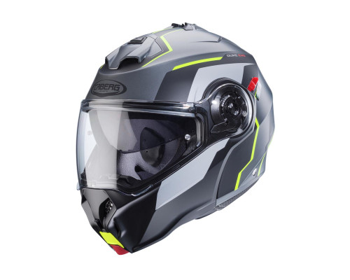 Щелепний шолом caberg модель duke evo move матовий сірий/чорний/fluo жовтий розмір s (замок в комплекті)