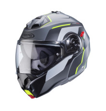 Щелепний шолом caberg модель duke evo move колір матовий сірий/чорний/fluo жовтий розмір xs (пін-лок в комплекті)