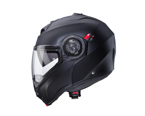 Щелепний шолом caberg модель duke evo однотонного матового чорного кольору розмір xs (пі UFOк в комплекті)