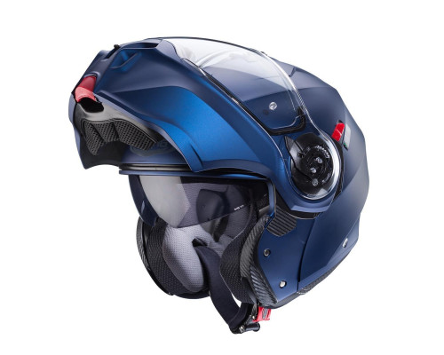 Відкидний щелепний шолом caberg модель duke evo однотонний матовий синій (YAMAHA) розмір xl (замок в комплекті)