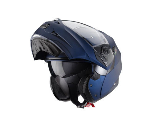 Щелепний шолом caberg модель duke ii (pinlock) колір синій (YAMAHA) (5/5 зірок в тестах на різкість) розмір s
