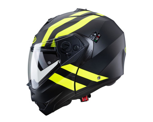 Щелепний шолом caberg модель duke ii superlegend матовий чорний/жовтий fluo колір матовий чорний/жовтий fluo розмір l