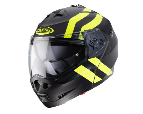 Щелепний шолом caberg модель duke ii superlegend матовий чорний/жовтий fluo колір матовий чорний/жовтий fluo розмір l