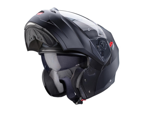 Щелепний шолом caberg модель duke x однотонного матового чорного кольору, розмір m (пі UFOк в комплекті)