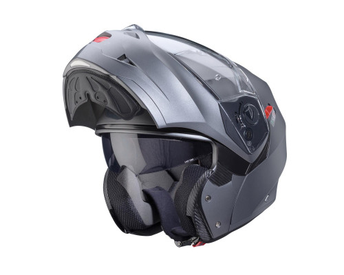 Щелепний шолом caberg модель duke x суцільний матовий сірий колір розмір xl (пі UFOк в комплекті)