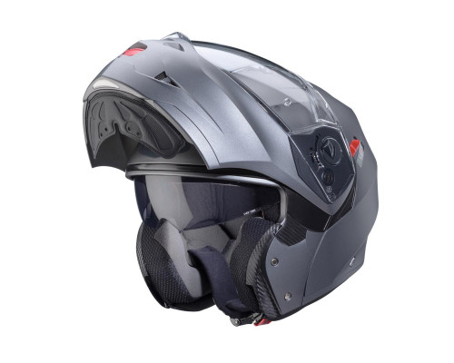 Щелепний шолом caberg модель duke x суцільний матовий сірий колір розмір xs (пі UFOк в комплекті)