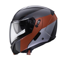Щелепний шолом caberg модель horus scout колір чорний/червоний/сірий/сріблястий матовий розмір m